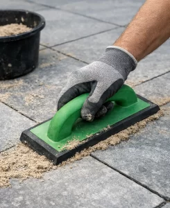 Geschikt voegmiddel voor stevige en nette buitentegels.